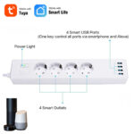 Tuya Smart Power Strip Tuya Smart Remote APP Sub-control European Smart Wiring Board Supports Alexa Voice - Image 5