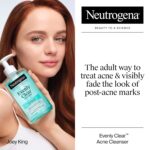 Neutrogena Evenly Clear Acne Cleanser with 2% Salicylic Acid & 2% PHA Exfoliant, Gentle Foaming Face Wash Clears Clogged Pores & Blackheads While Visibly Fading Look of Post-Acne Marks, 9.1 fl. oz - Image 2