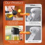YARRAMATE 16oz/470ml Glass Olive Oil Sprayer for Cooking with Stickers, 2 in 1 Oil Dispenser for Kitchen Gadgets, Food Grade Premium Spray Bottle with Portion Control for Salad, Frying, BBQ (Black) - Image 7