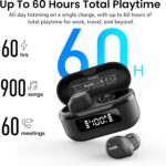 TOZO NC9 Hybrid Active Noise Cancelling Wireless Earbuds, 6 Mics ENC Clear Call, IPX8 Waterproof, in Ear Bluetooth 5.3 Headphones Stereo Bass Ear Buds 60H Playtime with LED Display 32 EQs via APP - Image 3
